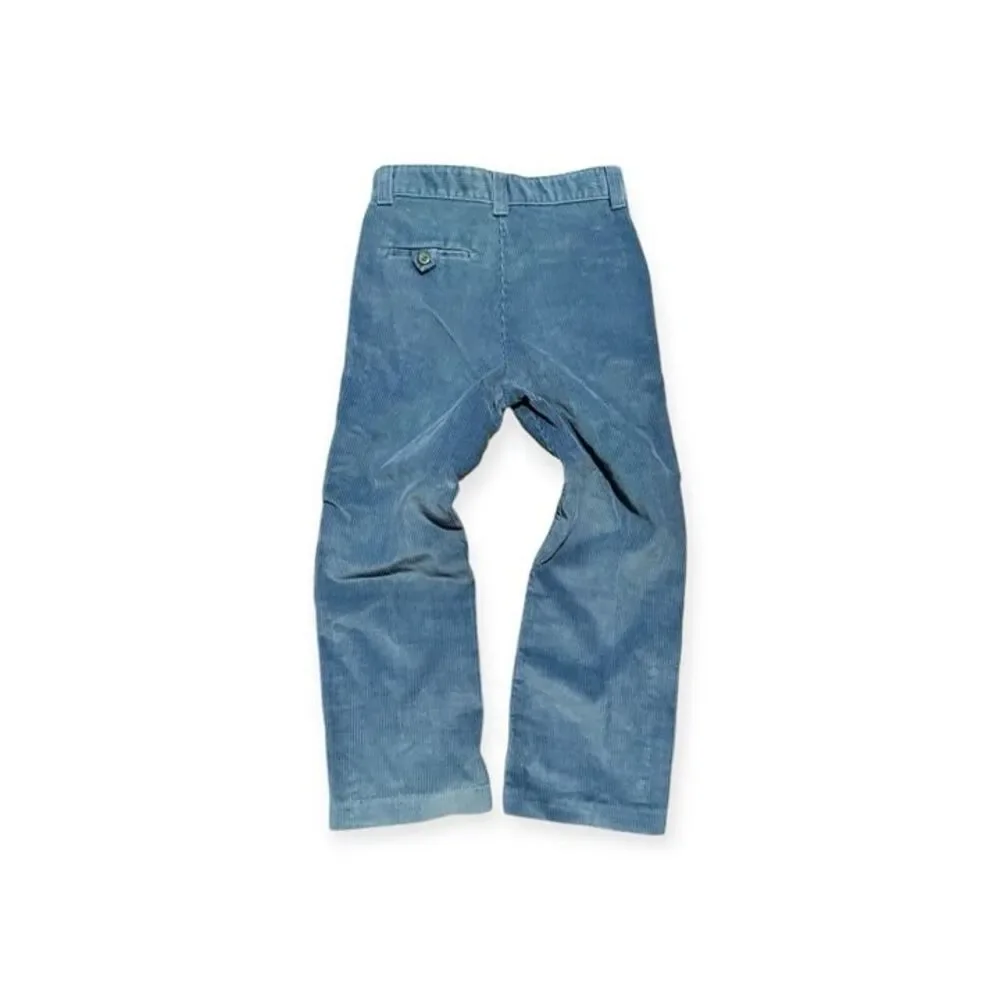 Vintage Fox Velour JCPenney Blue Super Cord Corduroy 70s Pants Kids 6 USA MADE!